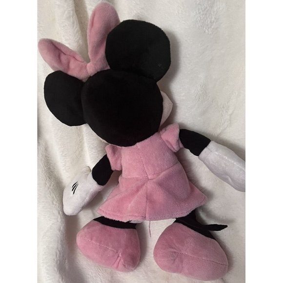 Disney Baby Minnie Mouse Plush Pink Bow 15" Stuffed Animal Toy - Picture 2 of 2